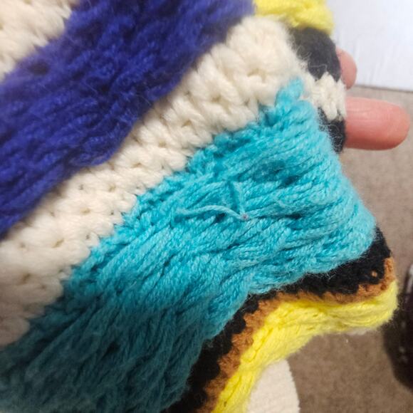 Alice+Olivia Zelda M? 3D Textured Bright Striped Pullover. Size Tag missing. - Picture 14 of 16